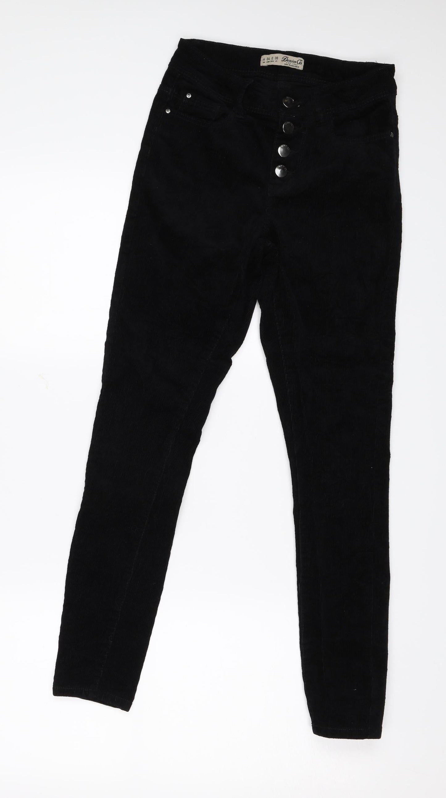 Denim & Co. Womens Black   Skinny Jeans Size 6 L27 in