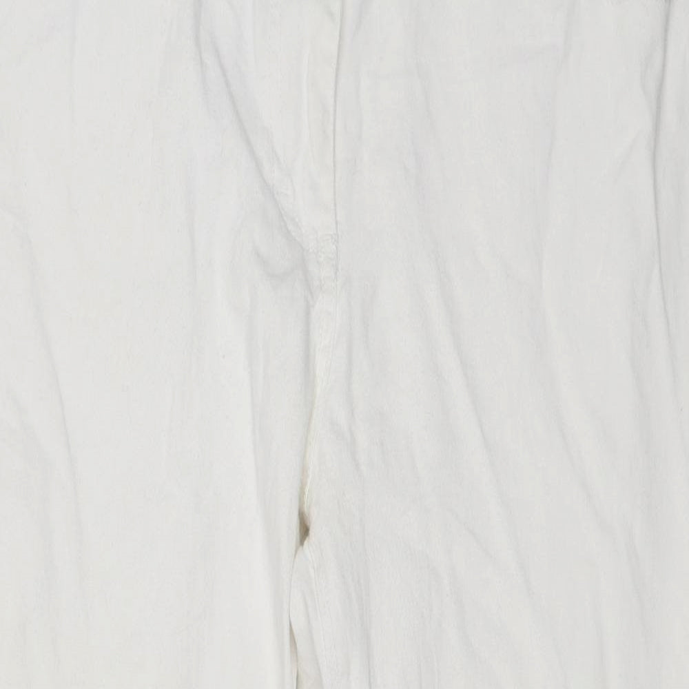 Mia Moda Womens White   Trousers  Size 18 L21 in