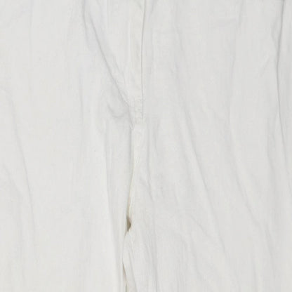 Mia Moda Womens White   Trousers  Size 18 L21 in