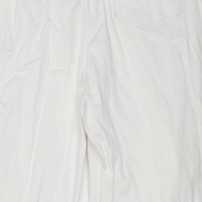 Mia Moda Womens White   Trousers  Size 18 L21 in