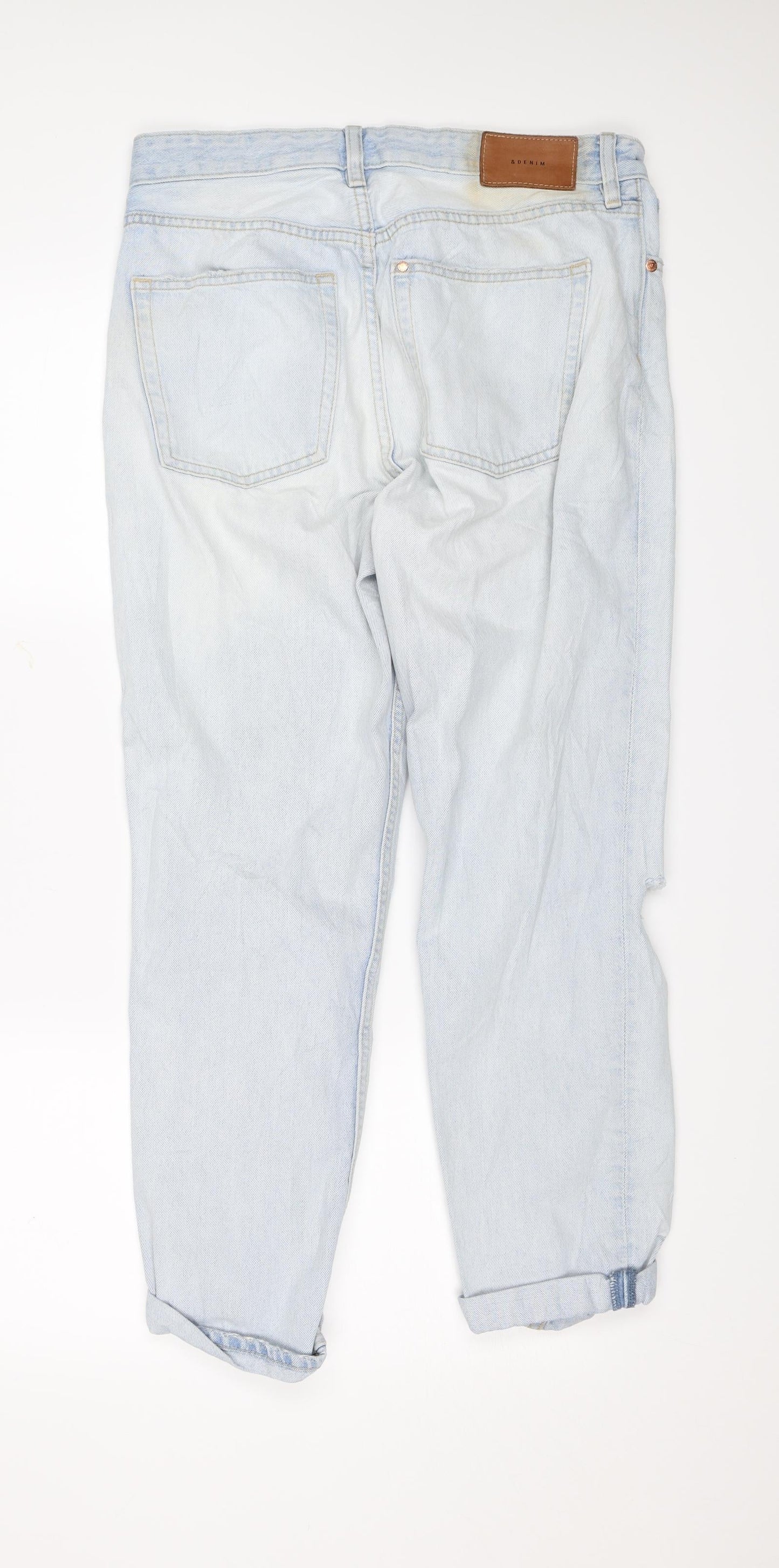 Mens UK Size 31 in Preworn Regular Fit Cropped Blue Jeans