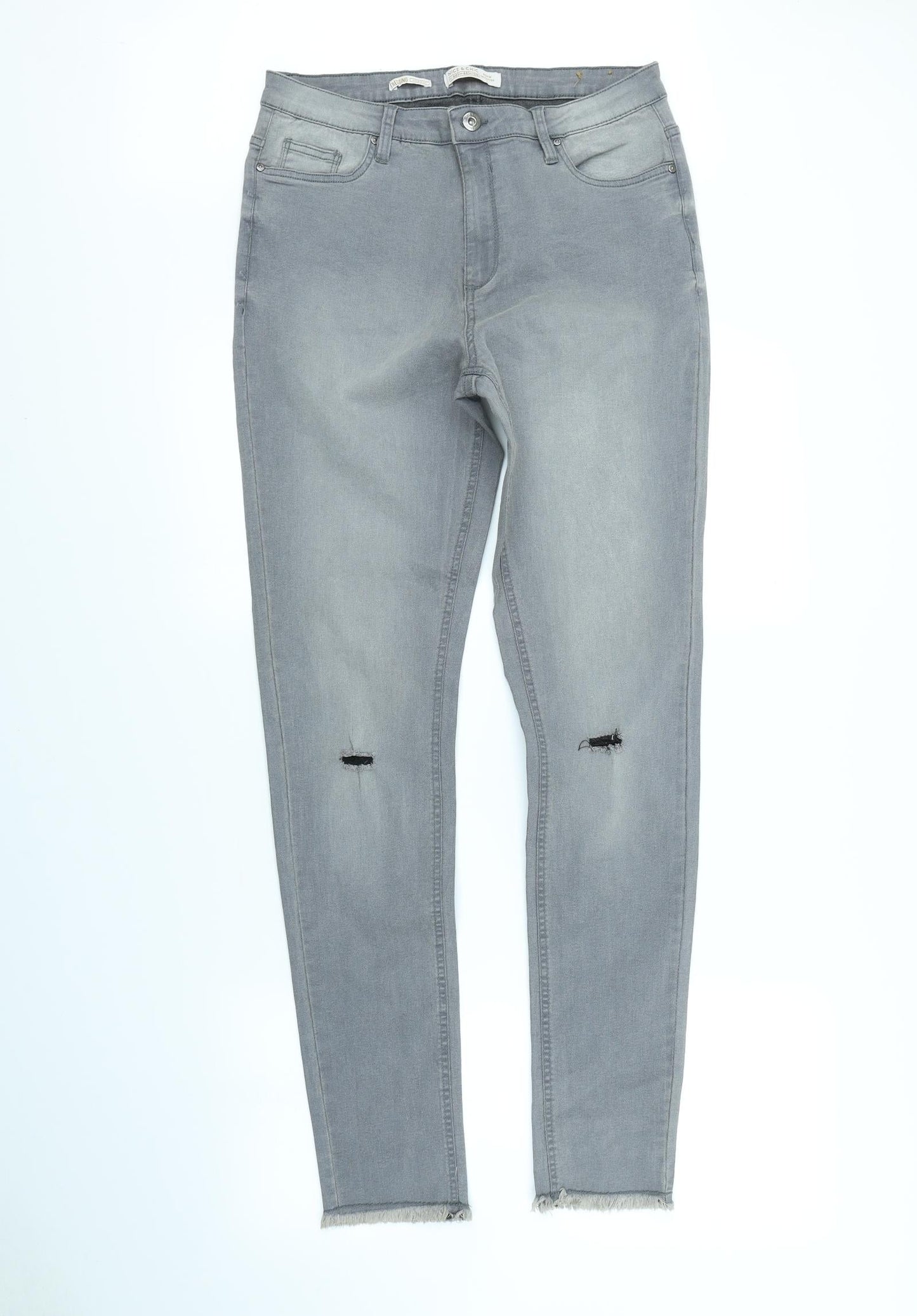 Nice&chic Womens Grey   Skinny Jeans Size 32 in L30 in