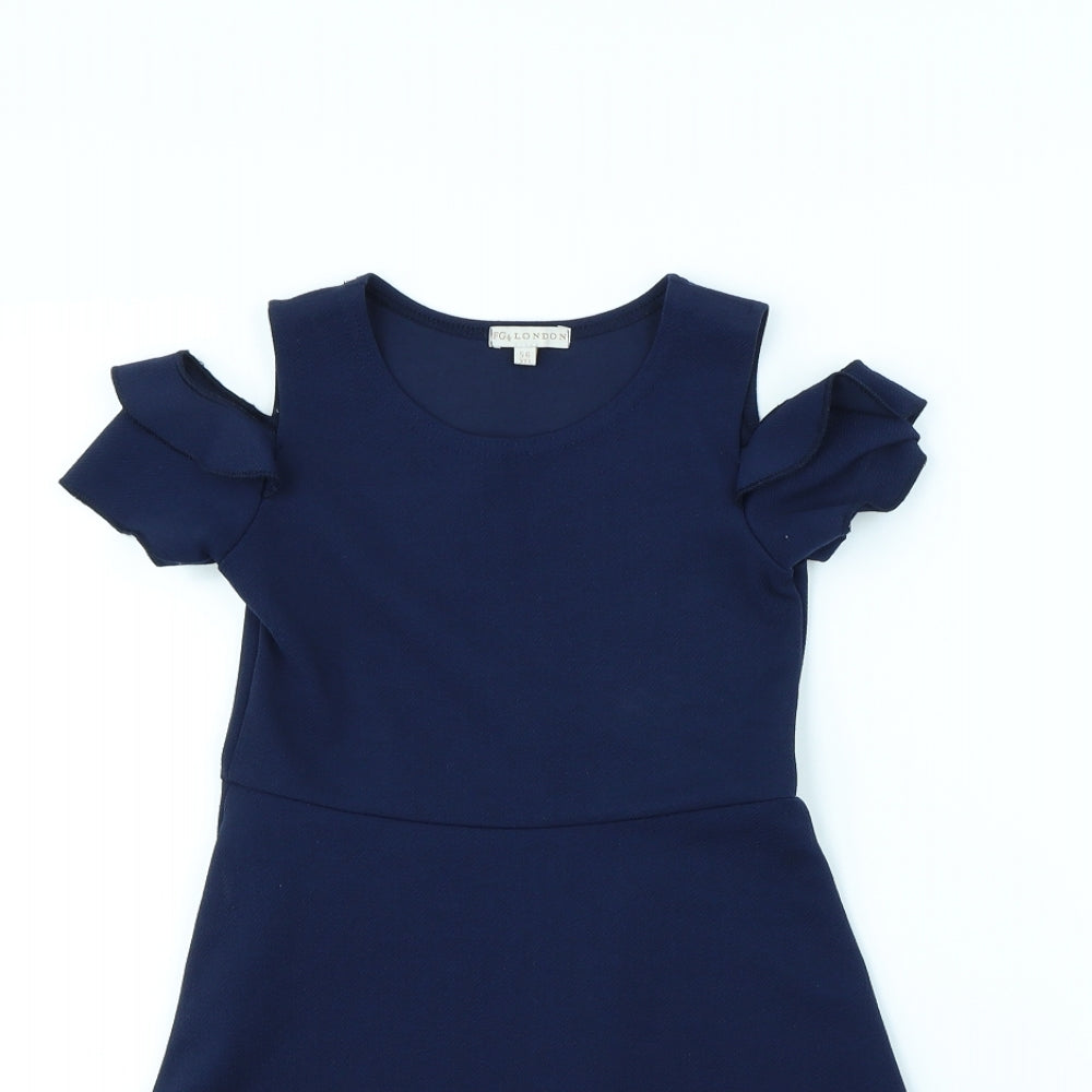 FG4 Girls Blue   Fit & Flare  Size 5 Years