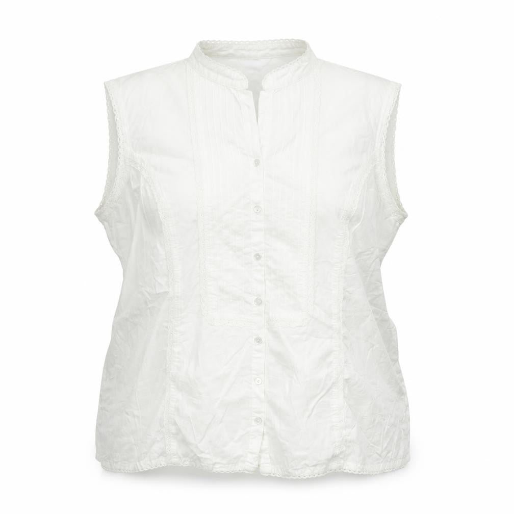 Womens UK Size 16 BHS White Basic Button-Up