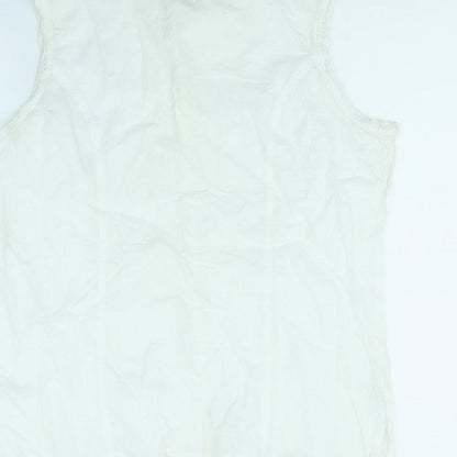 Womens UK Size 16 BHS White Basic Button-Up