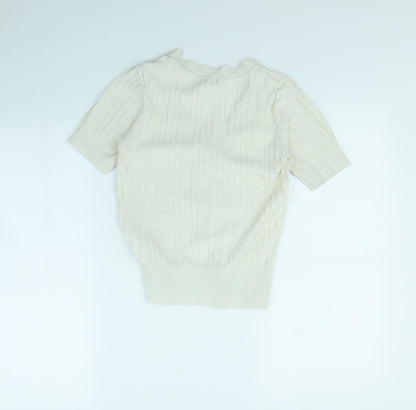 H&M Womens White   Pullover Jumper Size XS