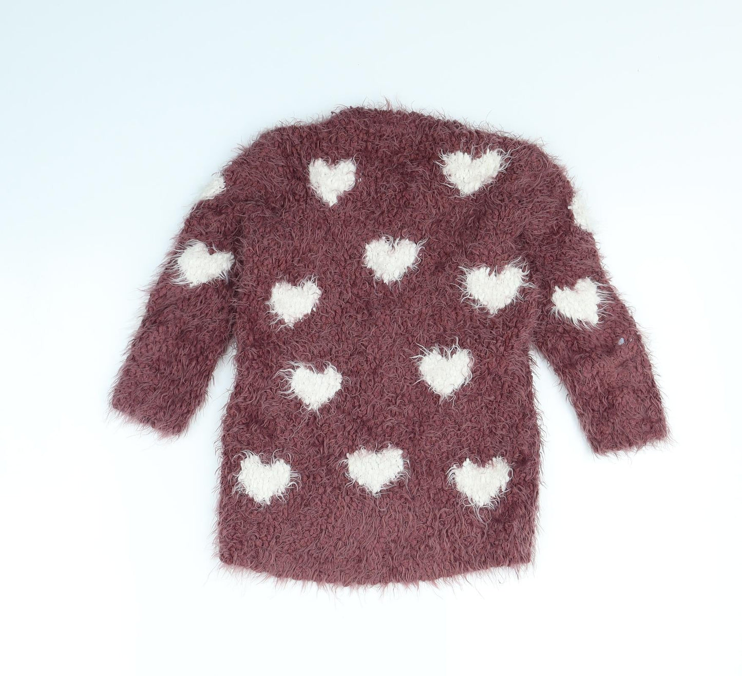 I Love Girlswear Girls Purple Polka Dot  Pullover Jumper Size 5 Years