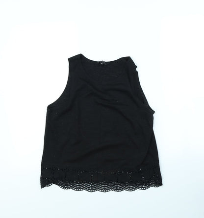 Womens UK Size 10 New Look Black Basic Tank