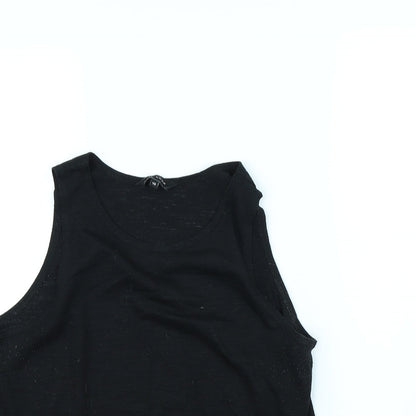 Womens UK Size 10 New Look Black Basic Tank