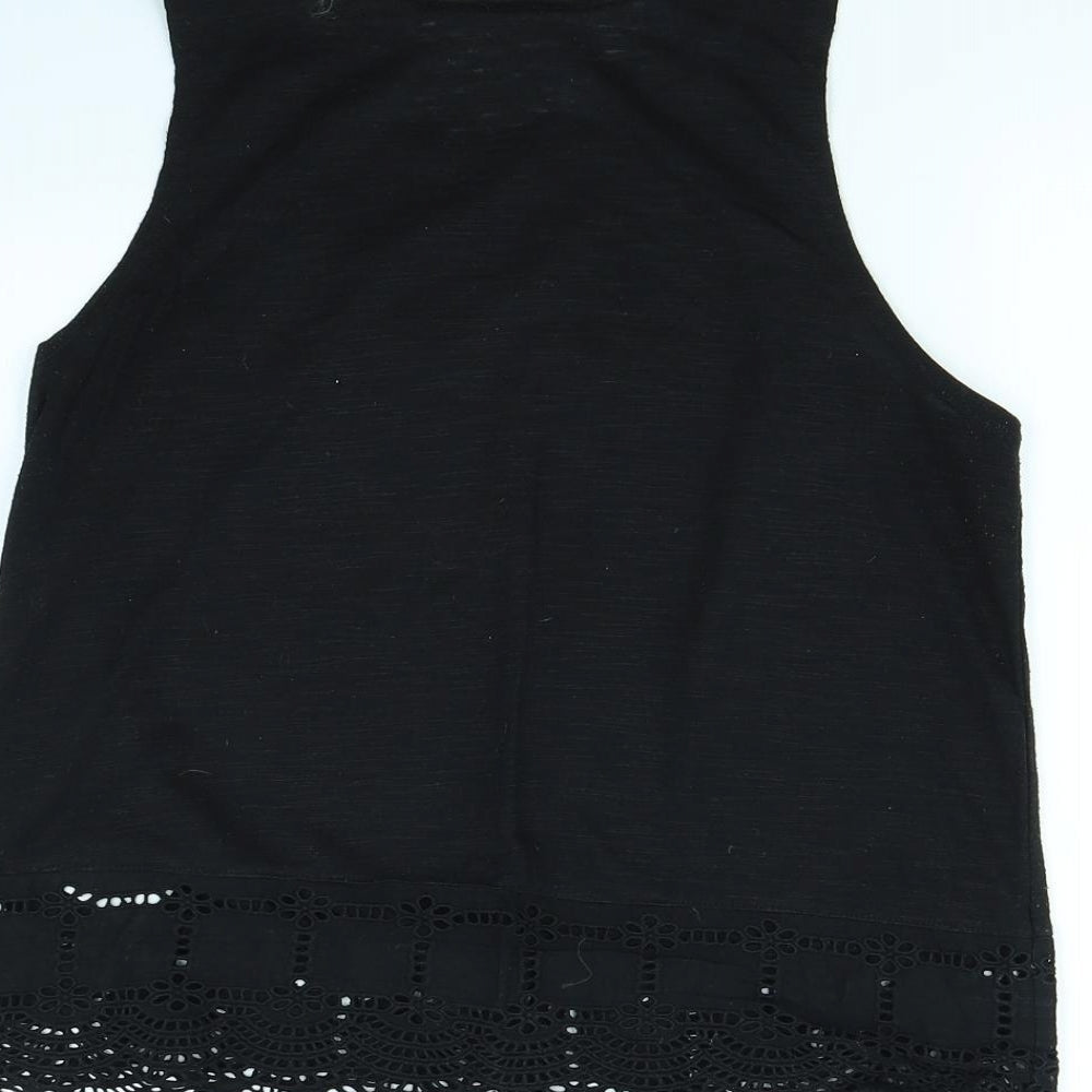 Womens UK Size 10 New Look Black Basic Tank