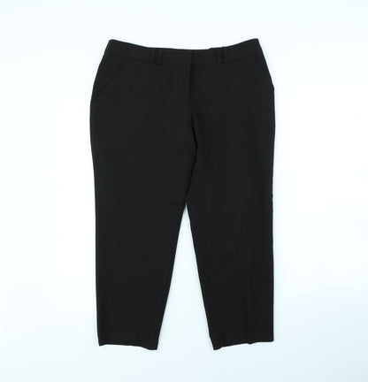 Womens UK Size 12 Dorothy Perkins Regular Fit Dress Pants Black Trousers