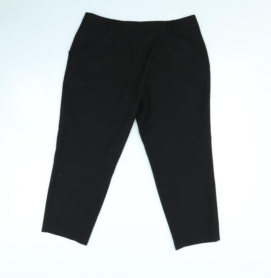 Womens UK Size 12 Dorothy Perkins Regular Fit Dress Pants Black Trousers