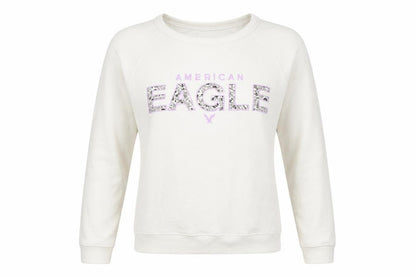 American Eagle Womens White   Pullover Jumper Size S  - American eagle
