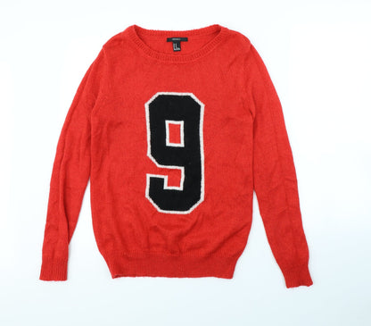 Forever 21 Womens Red   Pullover Jumper Size M  - 9