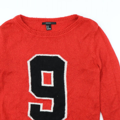 Forever 21 Womens Red   Pullover Jumper Size M  - 9