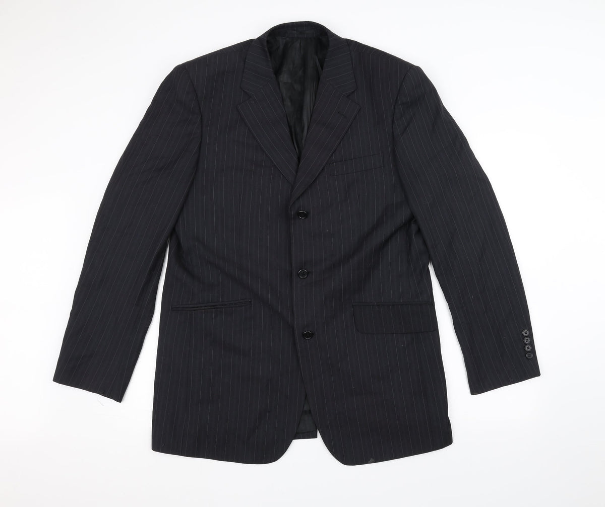 Ventuno Mens Black   Jacket Suit Jacket Size 40