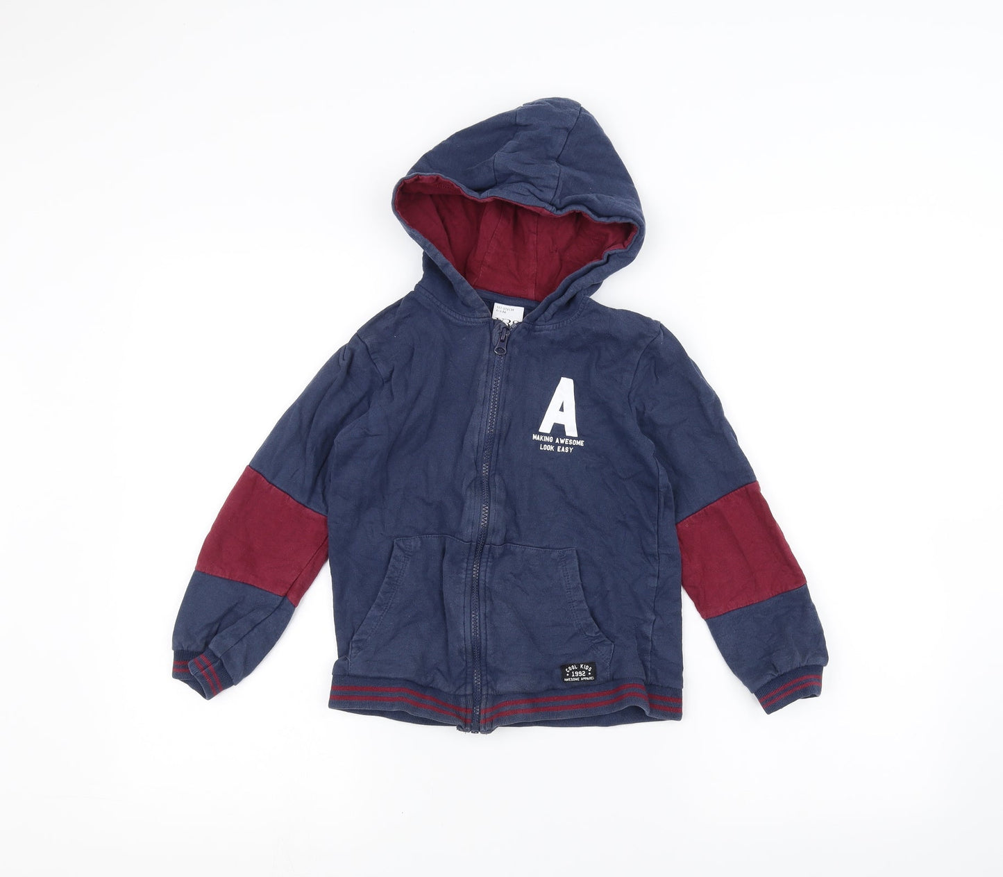 VRS Boys Blue   Full Zip Hoodie Size 7-8 Years