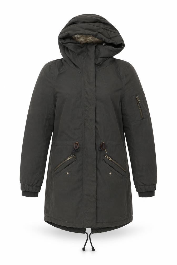 Womens UK Size 6 H&M Green Overcoat