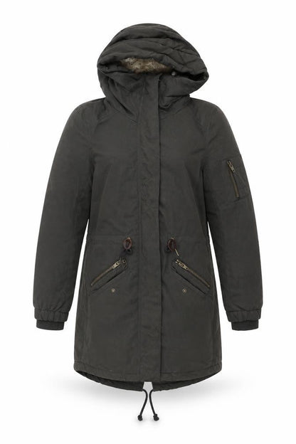 Womens UK Size 6 H&M Green Overcoat