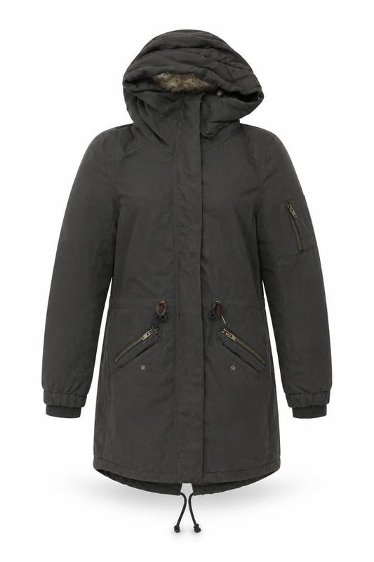 Womens UK Size 6 H&M Green Overcoat