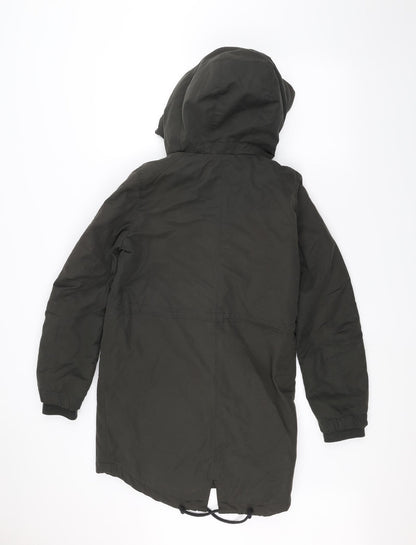 Womens UK Size 6 H&M Green Overcoat