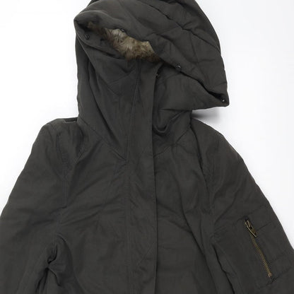 Womens UK Size 6 H&M Green Overcoat