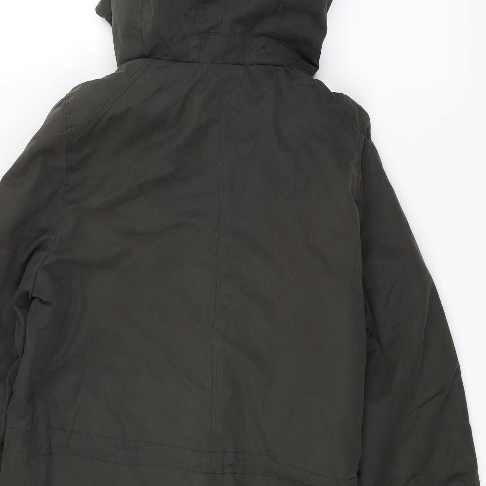 Womens UK Size 6 H&M Green Overcoat