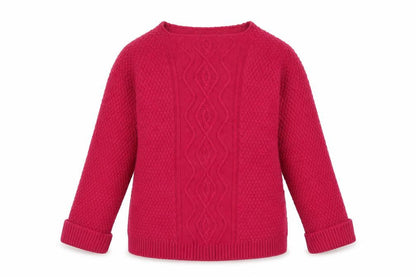 Bassini Womens Pink  Knit Pullover Jumper Size S