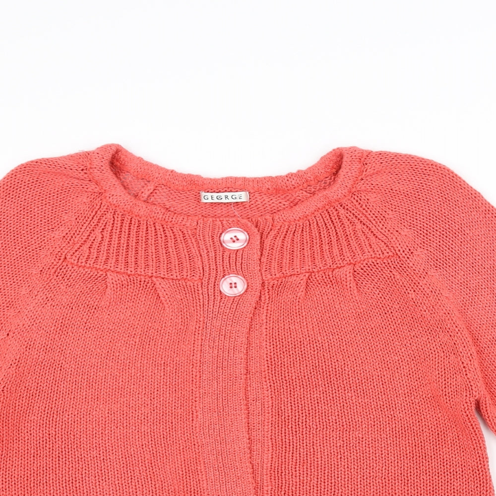 George Womens Pink  Knit Jacket Coatigan Size 12