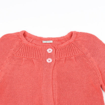 George Womens Pink  Knit Jacket Coatigan Size 12