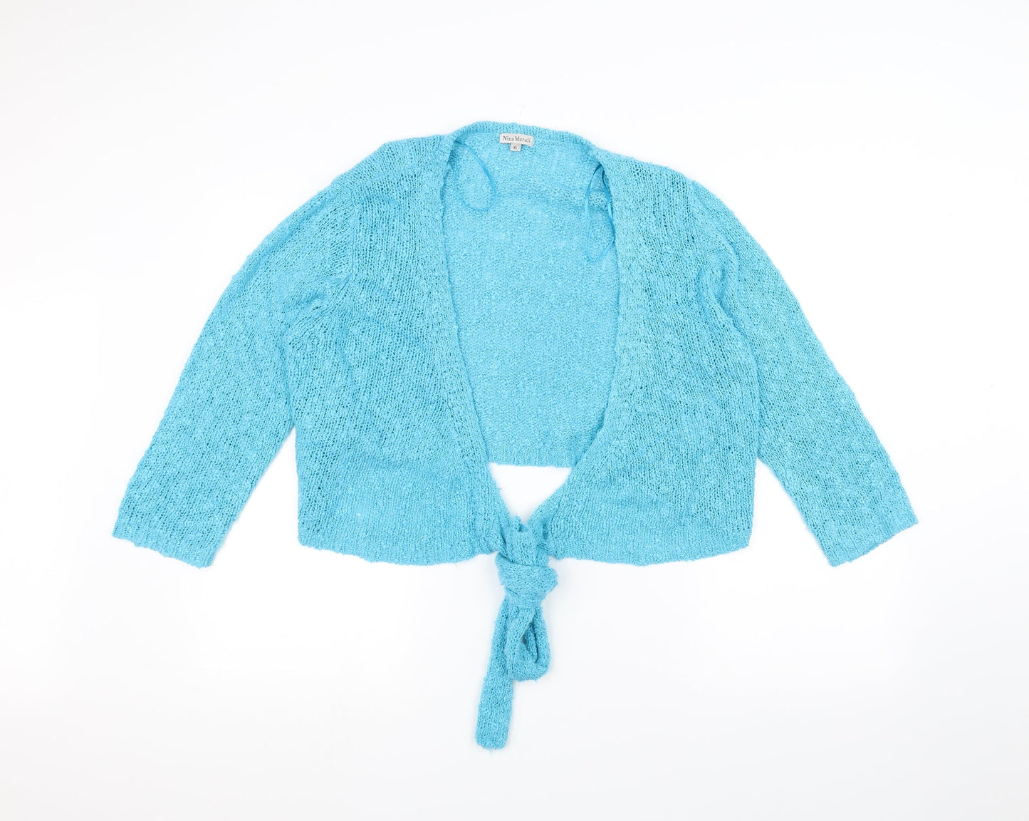 Nina Murati Womens Blue  Knit Jacket  Size XL