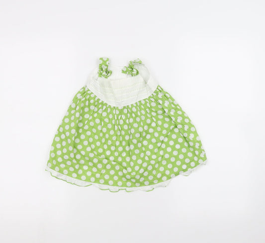 NEXT Baby Green Polka Dot  A-Line  Size 3-6 Months