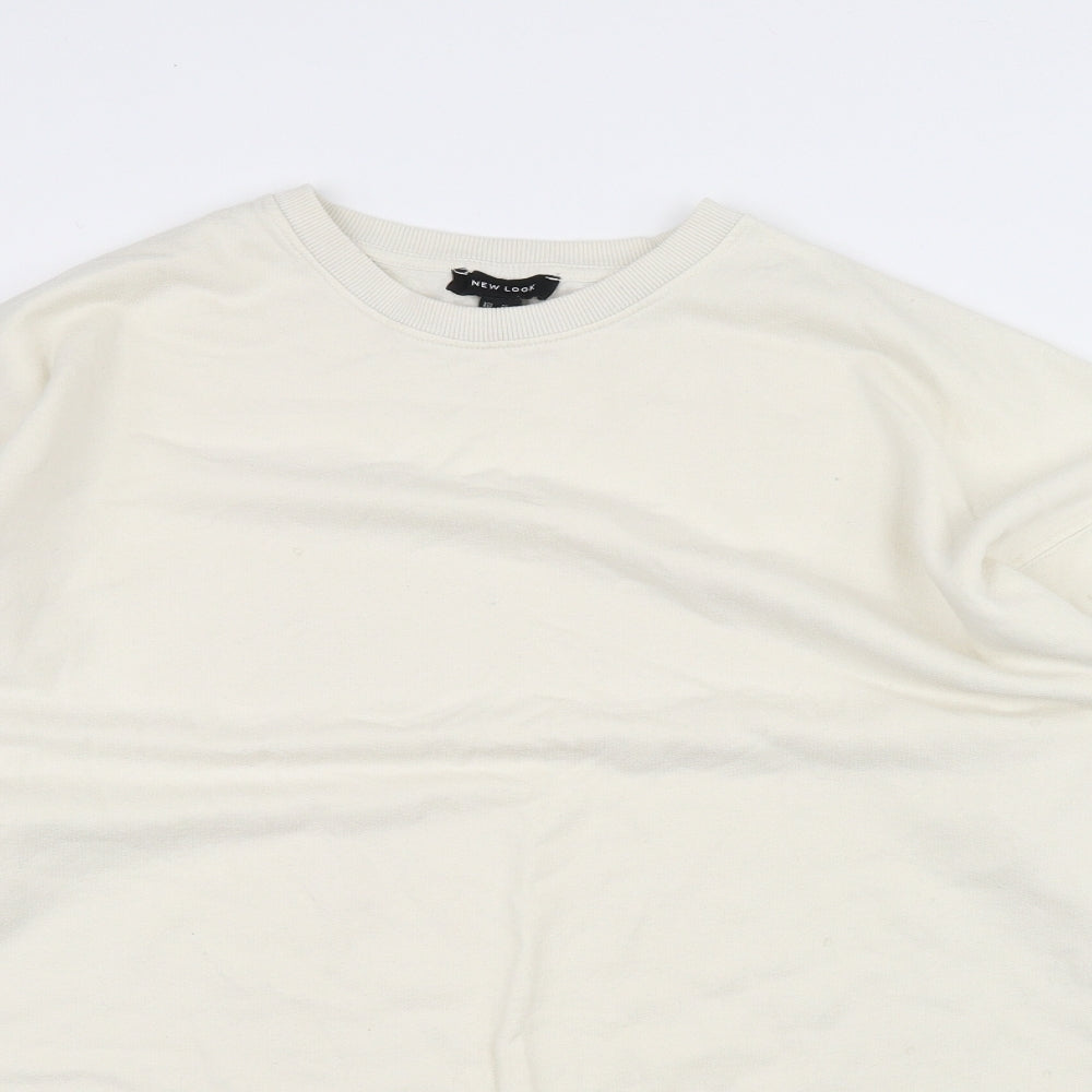 New Look Womens White   Pullover Jumper Size M
