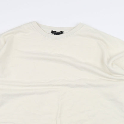 New Look Womens White   Pullover Jumper Size M