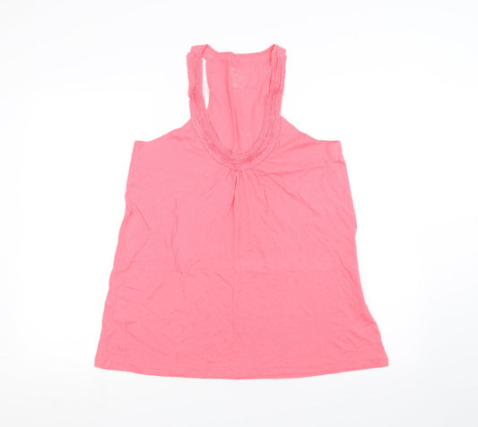 Womens UK Size M Gap Pink Basic Tank