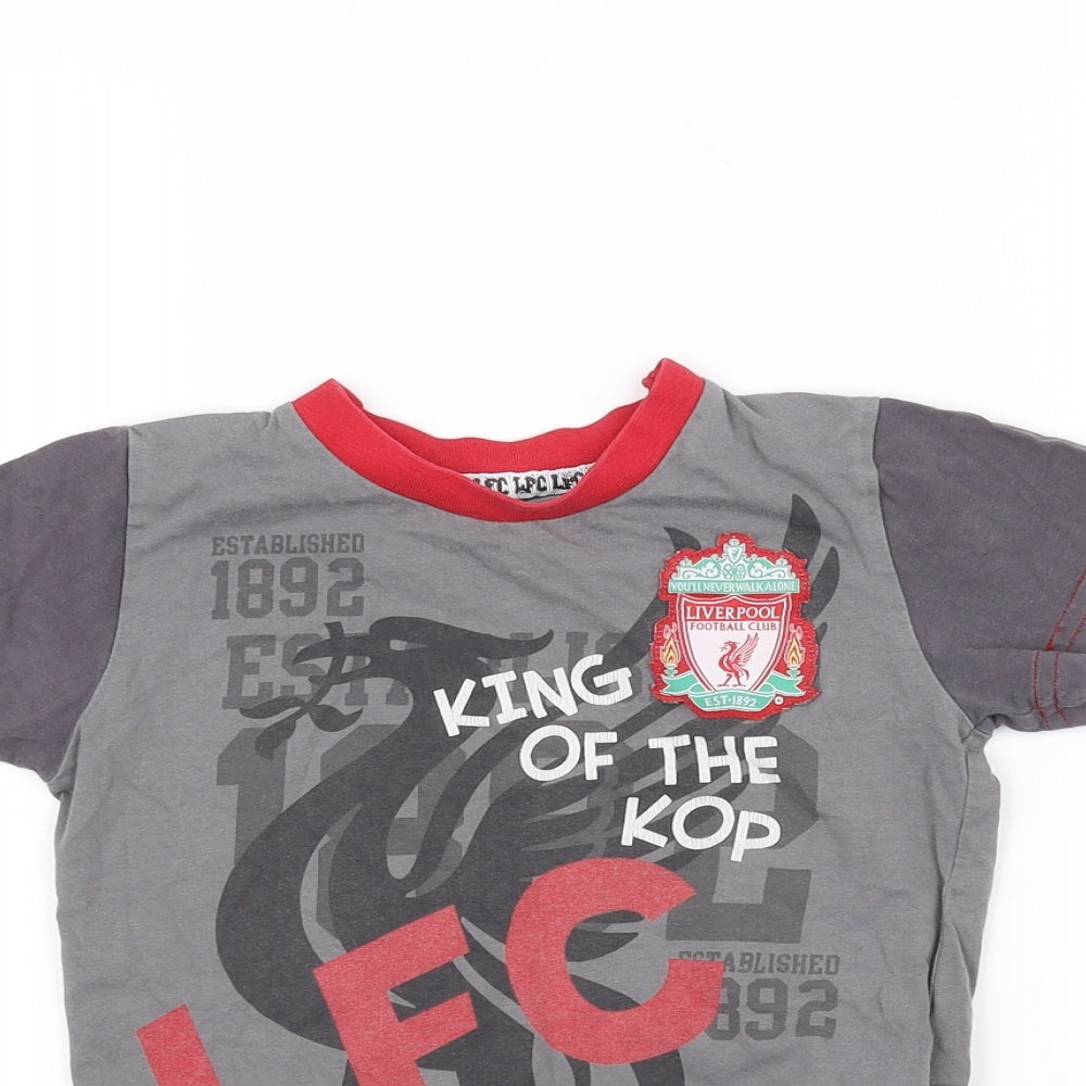 Marks and Spencer Boys Grey   Basic T-Shirt Size 3-4 Years  - Liverpool FC