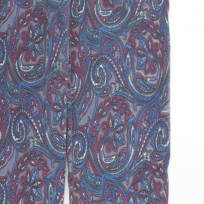 Topshop Womens Purple Paisley Denim Straight Jeans Size 30 in L30 in