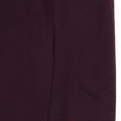 Topshop Womens Purple  Denim Straight Jeans Size 30 in L26 in