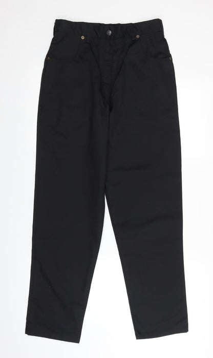 Womens UK Size 12 Alexandra Regular Fit Chino Black Trousers