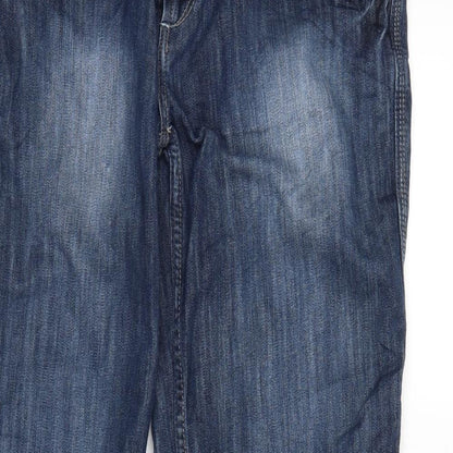 Colours of The World Womens Blue  Denim Straight Jeans Size 34 in L30 in