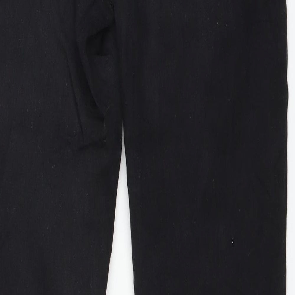 Womens UK Size M Denim Regular Fit Straight Black Jeans