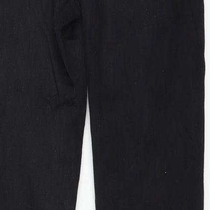 Womens UK Size M Denim Regular Fit Straight Black Jeans