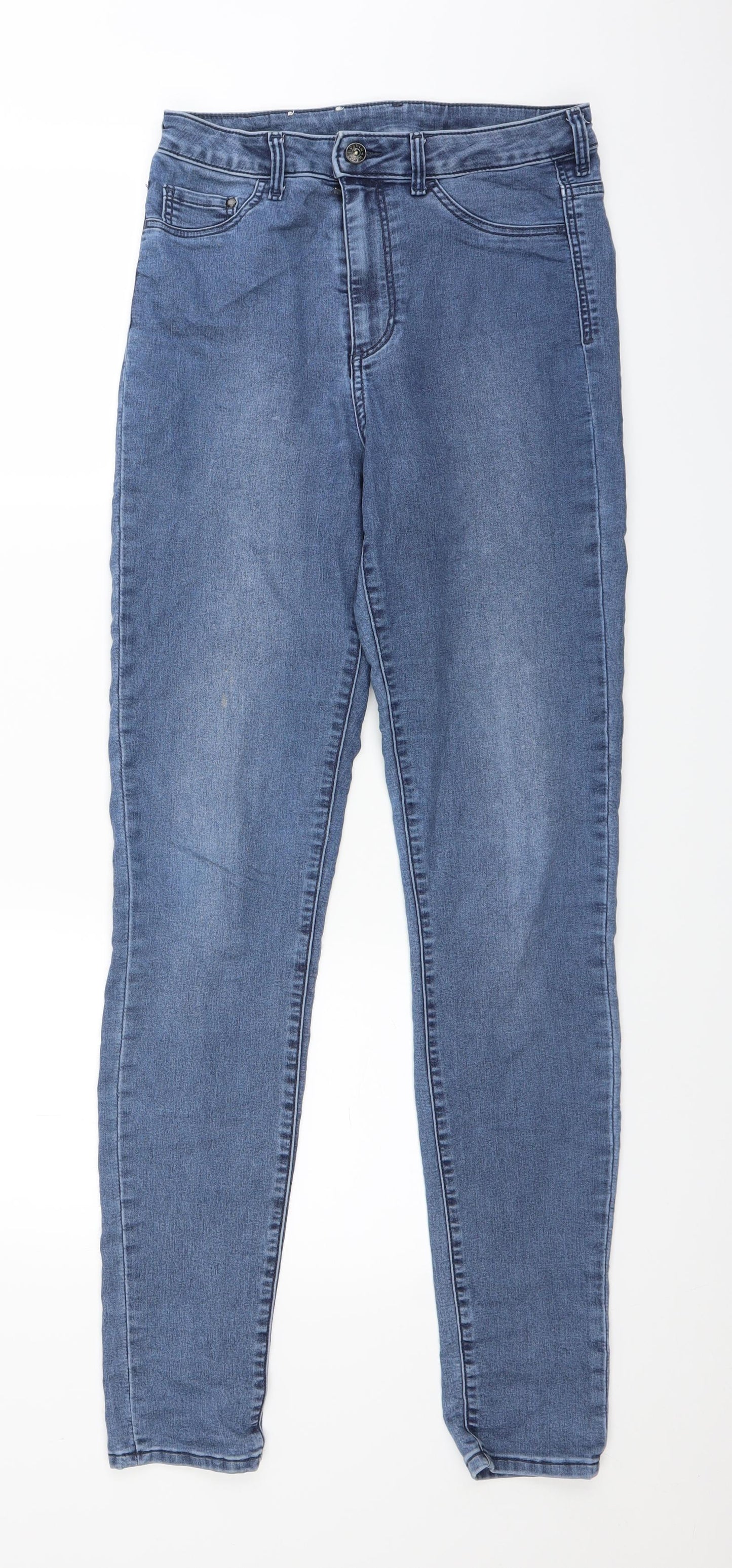 Womens UK Size 28 in H&M Regular Fit Straight Blue Jeans