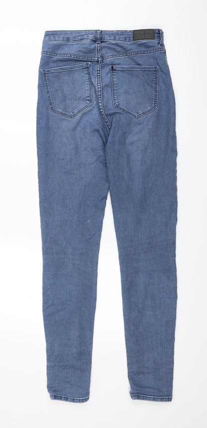 Womens UK Size 28 in H&M Regular Fit Straight Blue Jeans