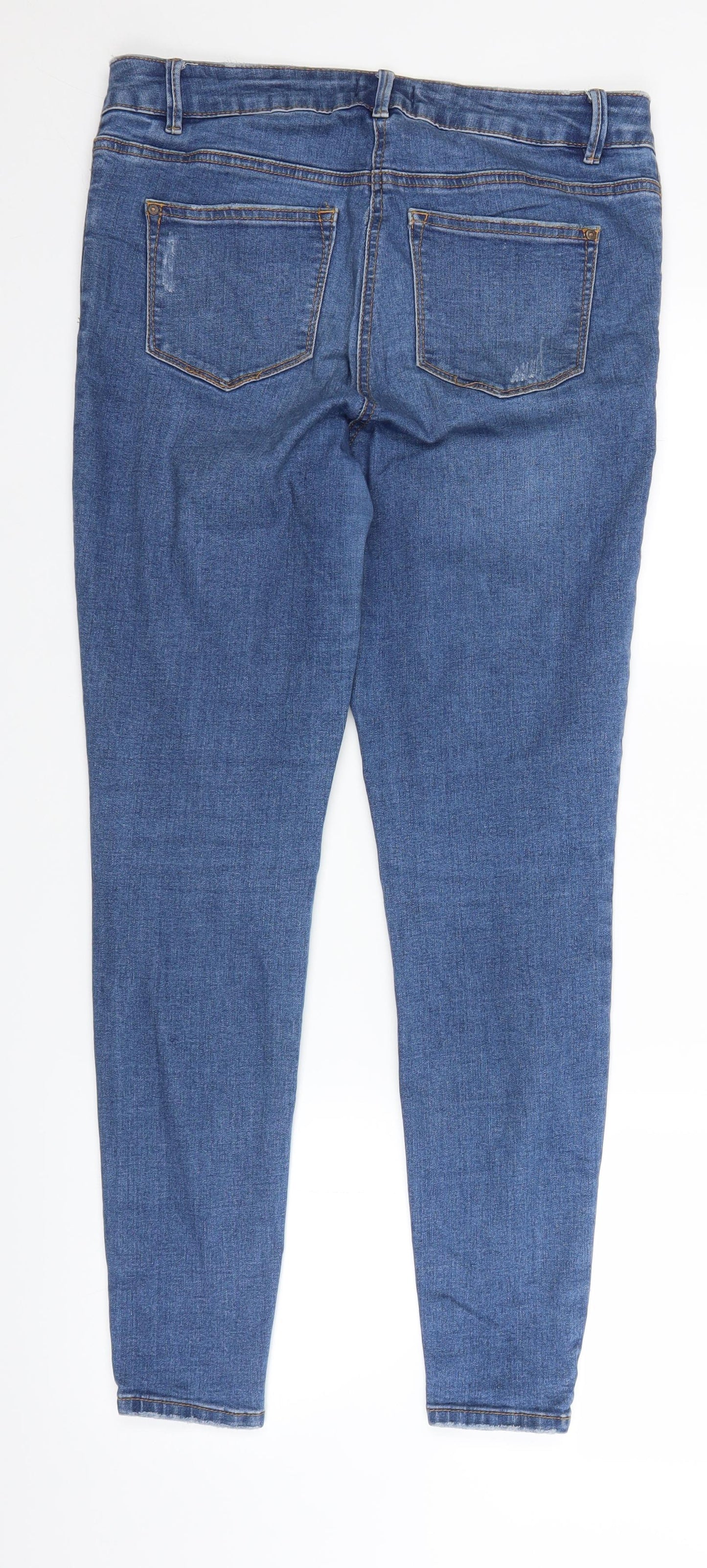 /Denim Womens Blue  Denim Straight Jeans Size 12 L26 in