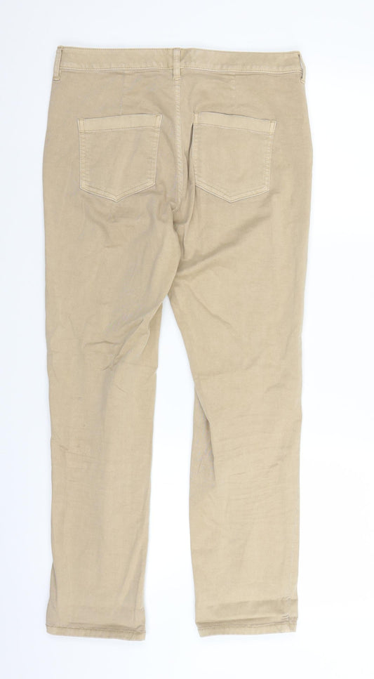 F&F Womens Beige   Chino Trousers Size 8 L24 in