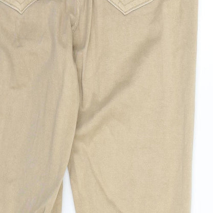 F&F Womens Beige   Chino Trousers Size 8 L24 in