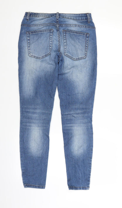 Jaqueline deYong Womens Blue  Denim Straight Jeans Size 30 in L26 in