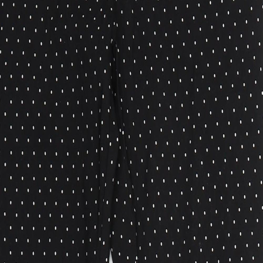 Primark Womens Black Polka Dot  Trousers  Size 12 L29 in
