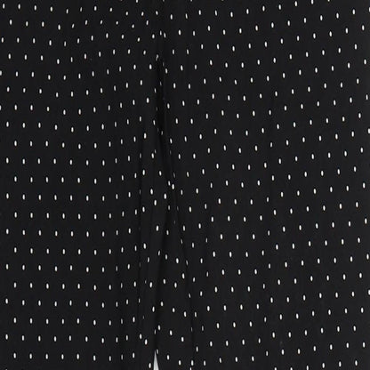 Primark Womens Black Polka Dot  Trousers  Size 12 L29 in
